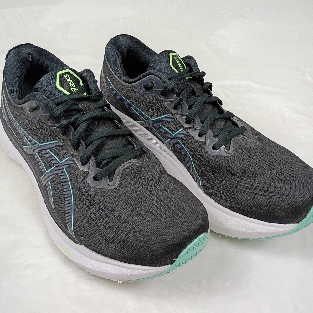 ASICS Gel-Kayano 30 Womens Running Shoes Black Teal Lime Green US 9.5 - Picture 2 of 8